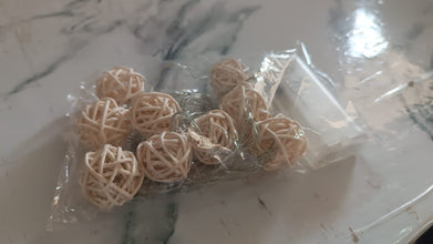 Battery Operated Rattan Ball String Decorative Fairy Lights - justgrabit.in | Just Grab It