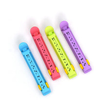 Small Multipurpose Food Snack Plastic Bag Clip Sealer / Packet Sealer Clamps / Manual Vacuum Bag Sealer / Food Pouch Clip / Bag Zipper / Food Clips Sealer for Home Kitchen, Set of 4 (Multicolor) - Justgrabit Inc.