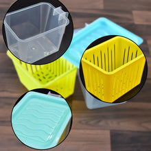 Fridge Storage Containers with Handle Plastic Storage Container for Kitchen(4 Pcs Set) - Justgrabit Inc.