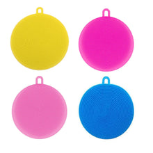 Silicone Dish Scrubber Sponge Mildew Free, Non Stick (Mix Color) - Justgrabit Inc.