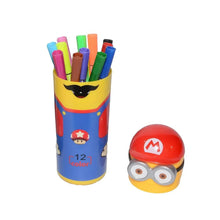 Minions Sketch Pen Set with Attractive Designed Case (Pack of 12) - Justgrabit Inc.