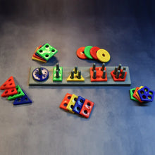 Geometric Brick with box - 5 Angle Matching Column Blocks for Kids - Preschool Educational Learning Toys. - Justgrabit Inc.