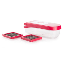 Ganesh Plastic Chopper Vegetable and Fruit Cutter, Red - Justgrabit Inc.