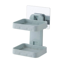 Plastic Double Layer - Soap Stand, Holder, Wall Soap Box Sturdy Vacuum Dispenser Tray - Justgrabit Inc.