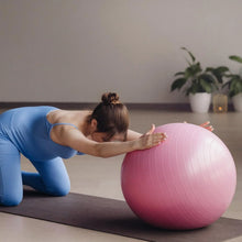 Anti Burst 65 cm Exercise Ball with Inflation Pump, Non - Slip Gym Ball, for Yoga (1 Pc / Mix Design & Color) - Justgrabit Inc.