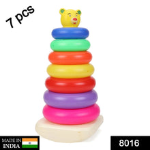 Plastic Baby Kids Teddy Stacking Ring Jumbo Stack Up Educational Toy 7pc - Justgrabit Inc.