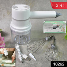 Hand Mixer Food Chopper Cordless 3 in 1 Electric Hand Mixer (1 Set) - justgrabit.in | Just Grab It