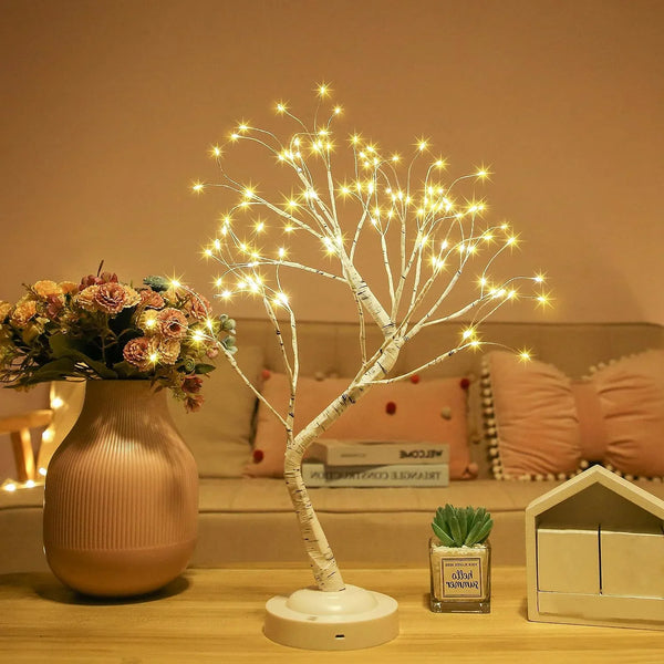 108 LED Birch Fairy Lamp – 8 Modes, USB/Battery, Home Decor - justgrabit.in | Just Grab It