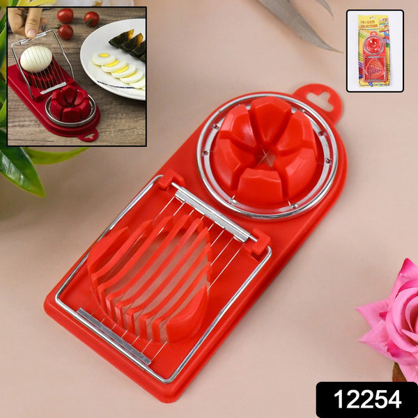 2 In 1 Egg Slicer, Egg Cutter For Hard Boiled Eggs (1 Pc) - justgrabit.in | Just Grab It