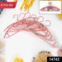 Ganesh Set of 6 Durable Plastic Cloth Hangers - Justgrabit Inc.