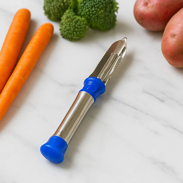 Stainless Steel 2 - in - 1 Vegetable Peeler - Multifunctional Grater with Hanging Ring (1 pc) - Justgrabit Inc.