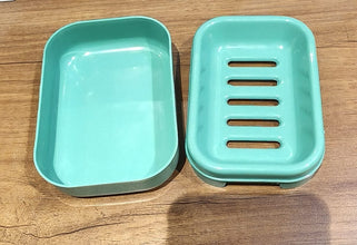 Premium Quality Rectangular Aqua Green Plastic Soap Case (1 Pc) - justgrabit.in | Just Grab It
