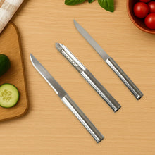 Stainless Steel Multipurpose Sharp Cutting Knife with Non - Slip Handle for Fruit, Meat and Vegetable Chopping (Pack Of 3) - Justgrabit Inc.