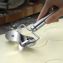 Multifunctional Easy and Fast Stainless Steel Puri cutter roller Machine with Handle for Home Baking Tools for Women, Dough Circle Roller Cutter for Kitchen (1 pc) - Justgrabit Inc.