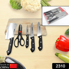 Stainless Steel 6 Piece Kitchen Knife Knives Set For Home Restaurant - justgrabit.in | Just Grab It