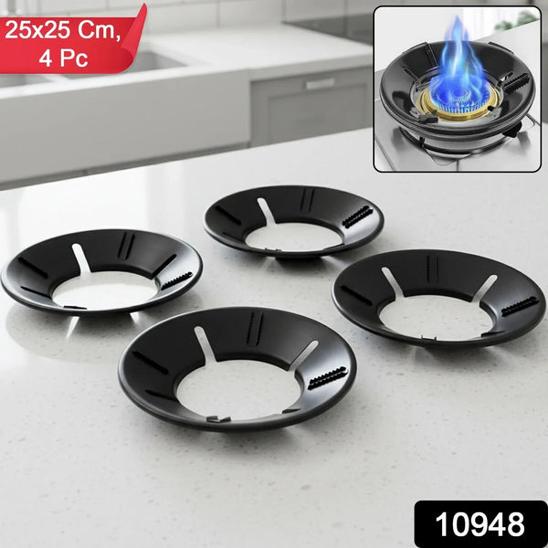 Gas Stove Flame Protector Ring (25 x 25 cm, 4 Pc) - justgrabit.in | Just Grab It