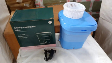 Mini Washing Machine Foldable Mini Washer with Drain Basket Portable Washing Machine Foldable for Laundry Travel Camping RV Baby Clothes - justgrabit.in | Just Grab It
