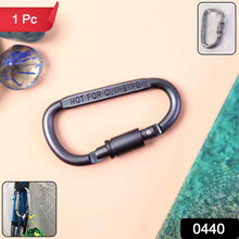 Premium Heavy - Duty Metal Carabiner Hook with Screw Lock (1 Pc) - justgrabit.in | Just Grab It