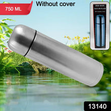 Vacuum Flask Without Cover, 18/8 Stainless Steel | Hot and Cold Water Bottle with Push - Down Lid | Double Walled Stainless Steel Bottle for Travel, Home, Office, School, Picnic (750 ML / Without Cover) - Justgrabit Inc.