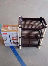 Apex Small Multiuse Plastic Storage Rack Organizer 3 - Tier - Justgrabit Inc.