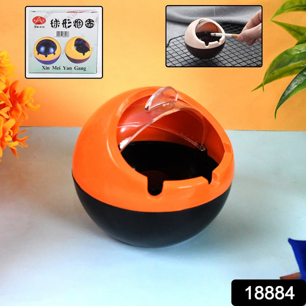 Ball Ashtray PP Plastic Windproof with Lid Indoor Outdoor Patio Car Portable Ashtray - justgrabit.in | Just Grab It