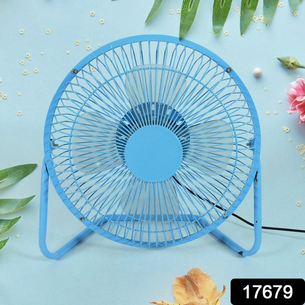 Big USB Table Desk Personal Metal Electronic Fan, Compatible with Computers, Laptops, Student Dormitory, Suitable For Office, School Use (1 Pc) - Justgrabit Inc.
