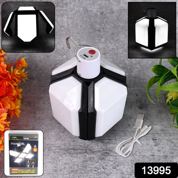 Foldable Camping Light USB Rechargeable LED Lamp with Hanging Hook (1 Pc) - justgrabit.in | Just Grab It