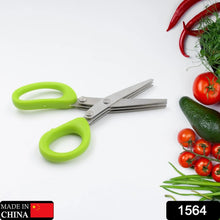 Multifunction Vegetable Stainless Steel Herbs Scissor with 3 Blades - justgrabit.in | Just Grab It