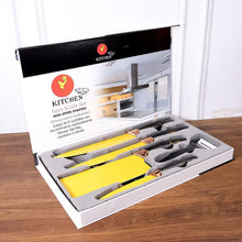 6 Pcs Professional Kitchen Knife Set with Chef Knives, Cleaver, Peeler & Scissors - justgrabit.in | Just Grab It