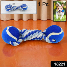 Durable Cotton Rope Dog Toy Two - Way Ball Design (1 Pc) - justgrabit.in | Just Grab It