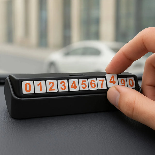 Temporary Car Parking Mobile Number Display with Magnetic Numbers Stickers (1Pc)  - Justgrabit Inc.