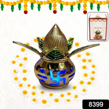 Gold Plated Eco - Friendly LED Kalash for Pooja Mandir, Ganesh (1 Pc / Multicolor LED) - justgrabit.in | Just Grab It