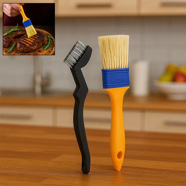 Multifunction Basting Brush – Cooking & Baking Set (2 Pcs) - Justgrabit Inc.