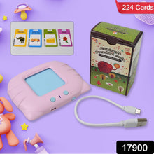 Preschool Learning Toys Flash Cards for Small Kids Educational Toys English Words Learning Machine for Kids with 224 Words, Birthday Gift for Kids Intelligent Electric Kids Language Card (1 Set) - justgrabit.in | Just Grab It