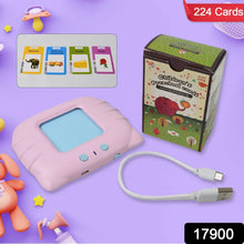Preschool Learning Toys Flash Cards for Small Kids Educational Toys English Words Learning Machine for Kids with 224 Words, Birthday Gift for Kids Intelligent Electric Kids Language Card (1 Set) - Justgrabit Inc.