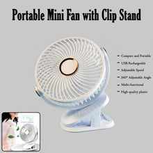 Portable Mini Fan with Clip Stand (1 Pc) - justgrabit.in | Just Grab It
