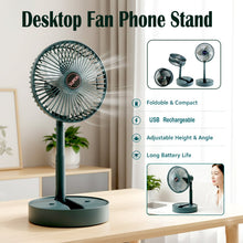 Rechargeable Desktop Table Fan Mobile Phone Holder (1 Pc) - justgrabit.in | Just Grab It