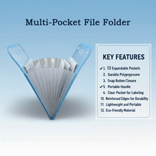 13 Pocket Document File Folder with Handle - justgrabit.in | Just Grab It
