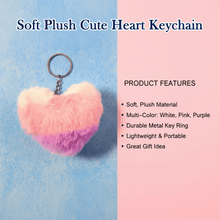 Soft Plush Cute Heart Keychain - 1 Pc - justgrabit.in | Just Grab It