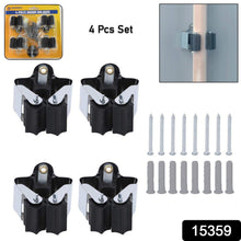 Multifunction Wall Mount Garage Holder for Mop / Broom / Hanger (4 Pcs Set) - justgrabit.in | Just Grab It