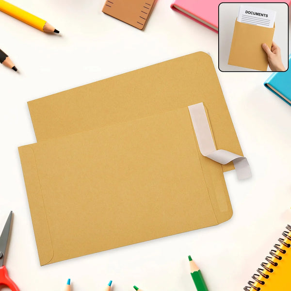 Brown Kraft Envelope for Invitations & Office Use (Mix Size / 1 Pc) - Justgrabit Inc.
