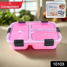 Plastic 3 Compartment Insulated Lunch Box, Lunch Box (1 Pc) - justgrabit.in | Just Grab It