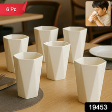 Hexagon Shape Plastic Drinking Glass Set (6 Pc) - Justgrabit Inc.