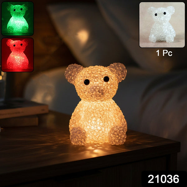 Bear Decorative LED Night Lamp with Color - Changing Glow (1 Pc) - justgrabit.in | Just Grab It