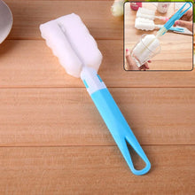 Sponge Cleaning Brush Kitchen Tool Bottle Soft Brush for Dishes| Cleaning Brush Cleaner with Plastic Long Handle, Soft Dish Washing Foam Cleaning Brushes For Cups Mugs Kettles Wine Glasses and Baby Bottles (1 Pc) - Justgrabit Inc.