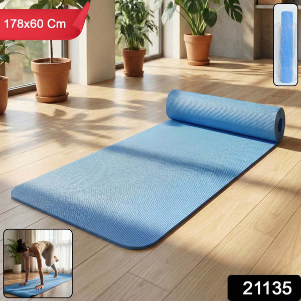 Premium Non - Slip Yoga & Exercise Mat (178x60 Cm / 1 Pc / Mix Color) - justgrabit.in | Just Grab It