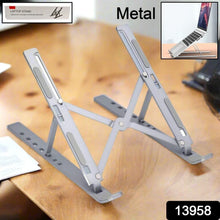 Metal Portable Laptop Stand, with 7 Adjustable Angles (1 Pc) - Justgrabit Inc.