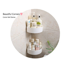 Corner Shelf Bathroom Kitchen Rack Self Adhesive Wall Mount Storage Basket - justgrabit.in | Just Grab It