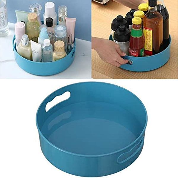 360° Rotating Kitchen Organizer Trolley for Storage - Turntable Tray with Brown Box - justgrabit.in | Just Grab It