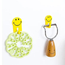 Plastic Self - Adhesive Smiley Face Hooks, 1 Kg Load Capacity (6pcs) - Justgrabit Inc.
